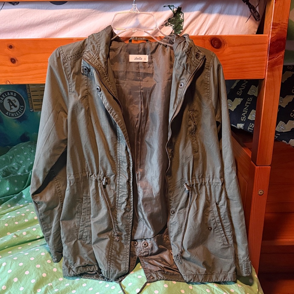 Green Khaki Utility Jacket for Women